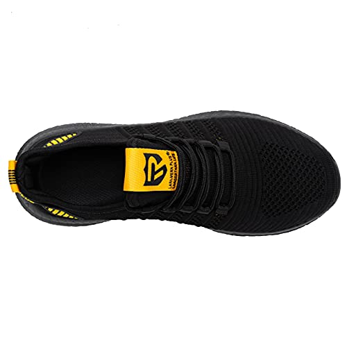 Calzados Asfalto Hombre Sneakers Cómodo Ligero Zapatos Negro Amarillo 45