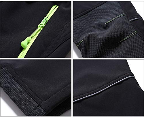 CAMLAKEE Pantalones Montaña Invierno Niño Niña - Pantalones Trekking Softshell Impermeables - Pantalones de Escalada Senderismo, Negro, XXL