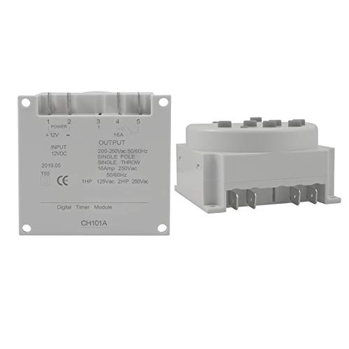 CAMWAY Temporizador 12v Programador Amanecer Anochecer de Led de 16 Programas Programable Digital para Enchufe Eléctrico Interruptor Programable Control Digital Inteligente