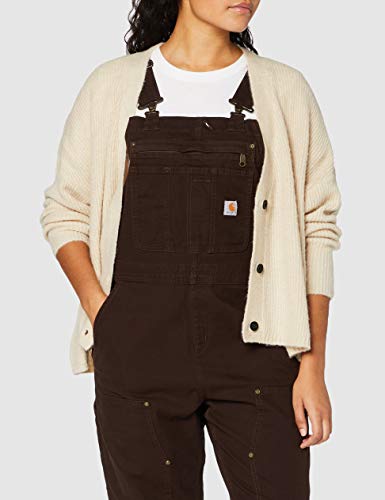 Carhartt Crawford Double Front Bib Overall Overol, Dark Brown, X-Large para Mujer