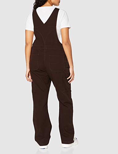 Carhartt Crawford Double Front Bib Overall Overol, Dark Brown, X-Large para Mujer