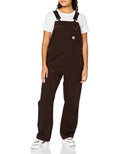 Carhartt Crawford Double Front Bib Overall Overol, Dark Brown, X-Large para Mujer