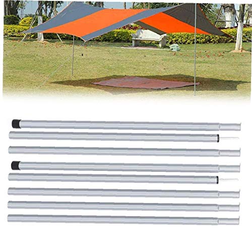 Carpa Varillas Postes De Soporte Ajustable Conjunto 2m Plegable Ligero Kit Para Acampar Al Aire Libre Lona Toldos Los Refugios De Plata 8 Nudos 2pcs Tiendas De Campaña Para Acampar