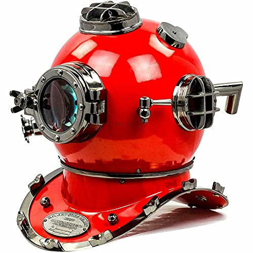 Casco antiguo de buceo de 18 pulgadas de la Marina de los Estados Unidos Mark V Deep Sea Divers Casco