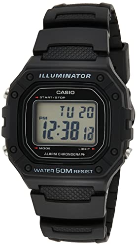 Casio Reloj Digital para Hombre de Cuarzo con Correa en Resina W-218H-1AVEF