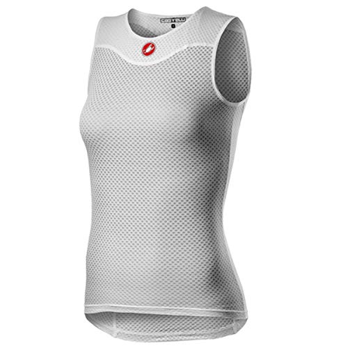 castelli Pro Issue 2 W Sleeveless Camiseta, Mujer, Blanco, S