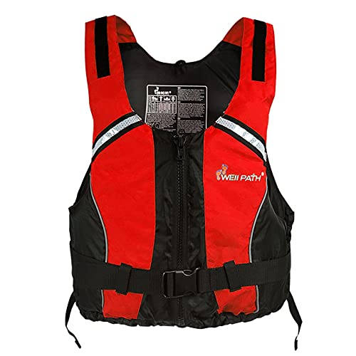 Chaleco de natación para Adultos, Deportes acuáticos, Chaleco de natación, Chaleco de Ayuda a la flotabilidad, para Pesca, Vela, Surf, canotaje, Kayak para Deportes acuáticos (XXL/80-90KG, Rojo)