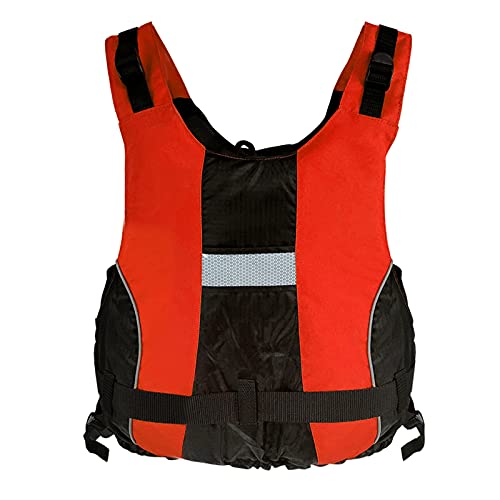 Chaleco de natación para Adultos, Deportes acuáticos, Chaleco de natación, Chaleco de Ayuda a la flotabilidad, para Pesca, Vela, Surf, canotaje, Kayak para Deportes acuáticos (XXL/80-90KG, Rojo)