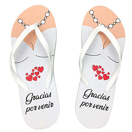 Chanclas Novios Gracias por Venir (Pack de 12 Pares) Detalles de Boda Comprar Online