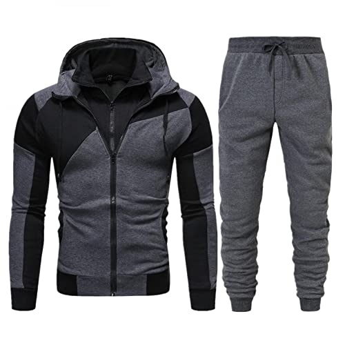 Chandal Hombre Completo Chandals Hombre Conjunto Otoño Invierno Chaqueta Chandal Hombre Chándal Traje Pantalones Pantalon Talla Grande Moda Hoodie Deportivo Deporte Trabajo Ropa