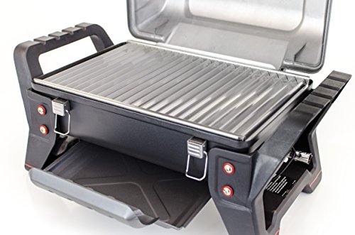 Char-Broil Grill2Go Parrilla Mesa propano/butano 2800W Negro, Rojo - Barbacoa (2800 W, Parrilla, propano/butano, 2800 W, Piezo, 440 x 280 mm)