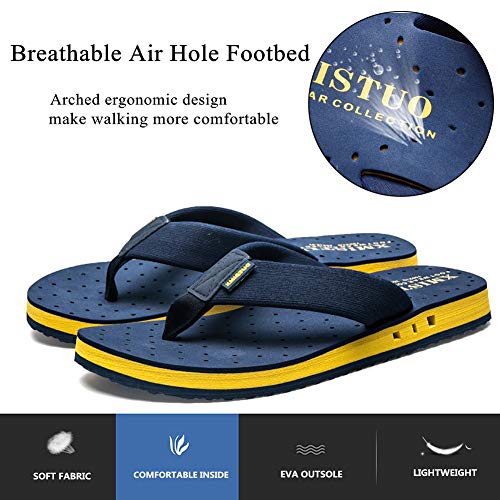 ChayChax Chanclas de Piscina y Playa Hombre Mujer Cómodas Suave Chancletas Sandalias Verano Casual Zapatillas Aire Libre Antideslizante, Azul, 44 EU