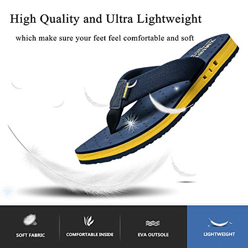 ChayChax Chanclas de Piscina y Playa Hombre Mujer Cómodas Suave Chancletas Sandalias Verano Casual Zapatillas Aire Libre Antideslizante, Azul, 44 EU