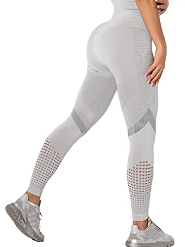 CheChury Leggings Mujer Push Up Mallas Pantalones Deportivos anticeluliticos Suave Malla Transpirable Elásticos Alta Cintura Elásticos Yoga Fitness de Control la Barriga