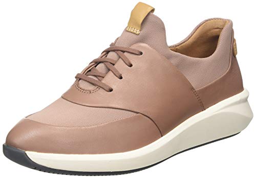 Clarks Un Rio Lace Zapatillas Mujer, Azul (Dark Blush Combi Dark Blush Combi), 41.5 EU