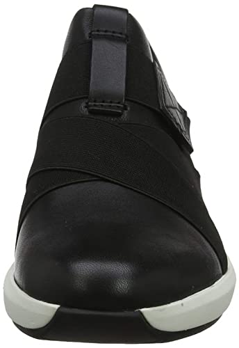 Clarks Un Rio Strap Zapatillas Mujer, Negro (Black Leather Black Leather), 39.5 EU