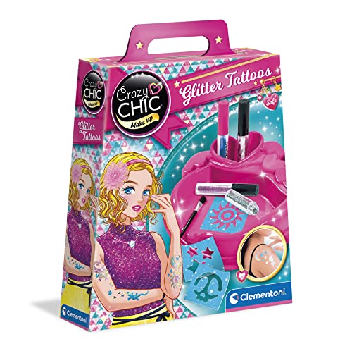 Clementoni - Crazy Chic-Glitter Tattoo 18513