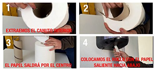 Clim Profesional. Pack de 12 rollos de papel secamanos MINI mecha Clim Profesional®. Papel extrablanco de 2 capas y precortado. Rollo de papel tamaño mini