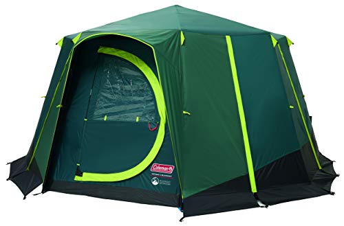 Coleman Tienda de campaña Octagon Blackout, 6 a 8 Personas, Tienda de campaña Domo para Festivales, Resistente al Agua, Tienda de campaña Familiar con Lona para el Suelo Cosida