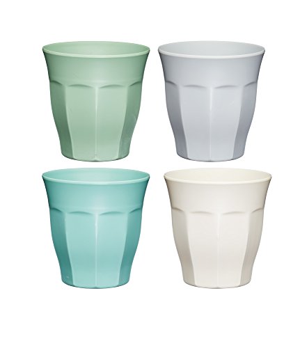 Colourworks Unbreakable' Melamine Tumbler Cups, Multi-Colour, 280 ml