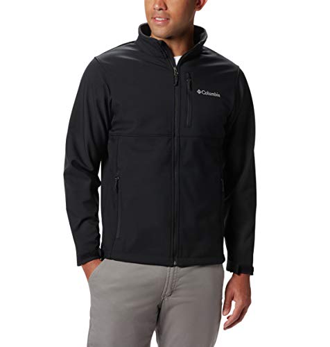 Columbia Ascender Softshell Chaqueta Resistente al Agua y al Viento Shell, Negro, XL para Hombre