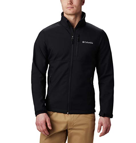 Columbia Ascender Softshell Chaqueta Resistente al Agua y al Viento Shell, Negro, XL para Hombre