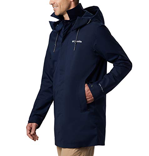 Columbia East Park Mackintosh, Chaqueta impermeable, Hombre, Azul oscuro (Collegiate Navy), XXL