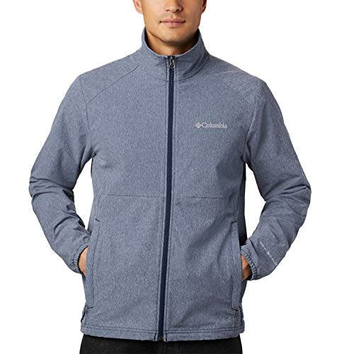 Columbia Heather Canyon, Chaqueta Softshell sin capucha, Hombre, Azul (Collegiate Navy Heather), M