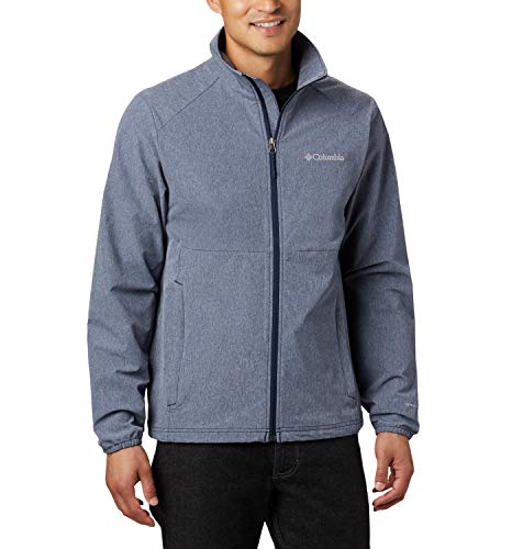 Columbia Heather Canyon, Chaqueta Softshell sin capucha, Hombre, Azul (Collegiate Navy Heather), M