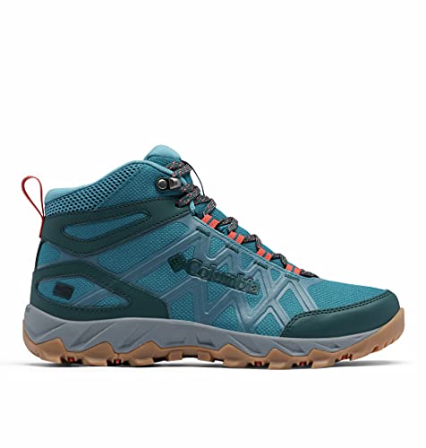 Columbia Peakfreak X2 Mid Outdry, Zapatillas para Caminar Mujer, Verde (Deep Water/Dark Seas), 36 EU