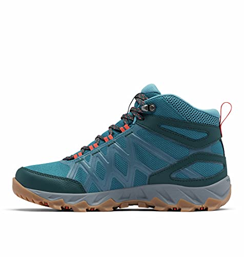 Columbia Peakfreak X2 Mid Outdry, Zapatillas para Caminar Mujer, Verde (Deep Water/Dark Seas), 36 EU