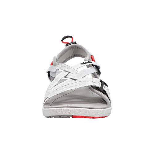 Columbia Sandal Mujer, Gris (Grey Ice/Red Coral), 38 EU