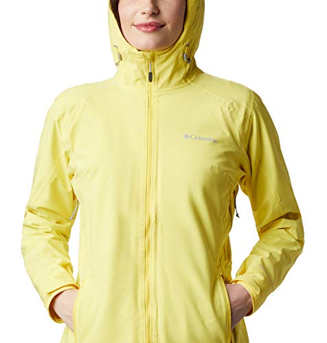 Columbia Trek Light Chaqueta Impermeable, Mujer, Amarillo (Buttercup), S