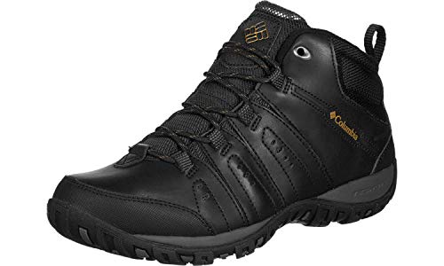 Columbia Woodburn II Chukka Waterproof Omni-Heat, Botas de Senderismo, para Hombre, Negro (Black, Goldenrod), 41.5 EU