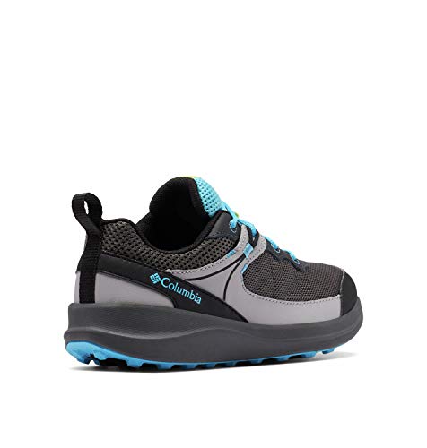 Columbia Youth TRAILSTORM, Zapatillas para Caminar, Gris (Dark Grey/Cyan Blue), 32 EU