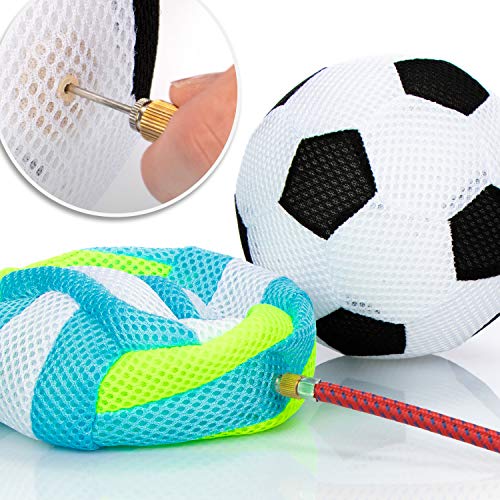 com-four® 2X Pelota Inflable - Fútbol y Voleibol - Pelota Suave para Piscina, Playa y jardín [la selección varía]