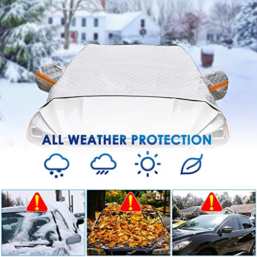 Compatible con Ford Explorer Everest Tourneo Courier Protector Para Parabrisas Con Cubierta De Parabrisas Coche, Funda Plegable Parabrisa Delantero para Contra La Nieve, Escarcha, Hielo, Lluvia