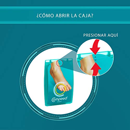 COMPEED Callos Protección - Medianos, 10 Apósitos Hidrocoloides - Pack de 2 (total 20), Tratamiento de pies para la eliminación Natural del Callo, Tamaño del apósito 1,7 x 6,0 centímetros