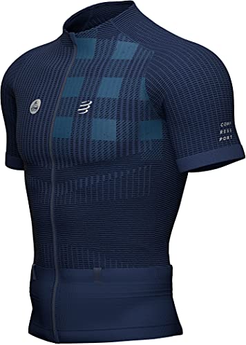 COMPRESSPORT Ultra-Trail Postural UTMB 2021 - Camiseta de manga corta, color azul, azul, medium