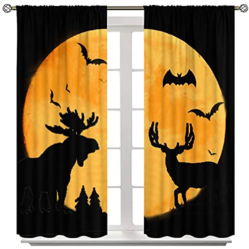 Cortinas de oscurecimiento de luna llena, 2 paneles, para habitación de niños, guardería, boda, fiesta, fondo