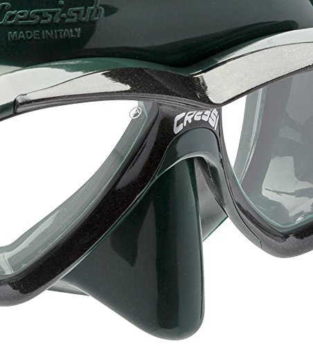 Cressi Combo Set Perla Conjunto Combinado de máscara de Buceo y Snorkel, Mar de perlas, Unisex-Adulto, Verde/Negro, Talla Única