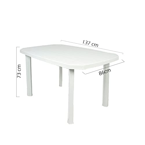 CREVICOSTA QUALITY MARK MARCAS DE CALIDAD Conjunto Silla Caribe Mesa Viana RECTANGUALAR 6 PLAZAS. Resina Blanco