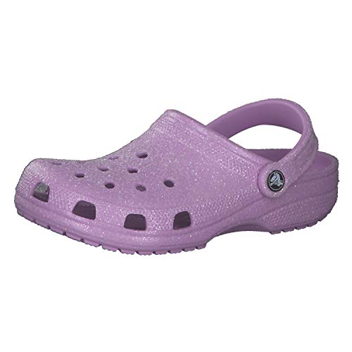 Crocs Classic Glitter Clog Unisex Adulta Zoccoli, Morado (Orchid), 39/40 EU