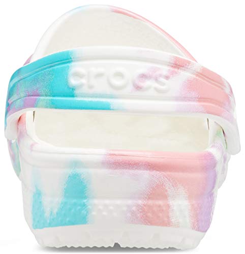 Crocs Classic Tie Dye Graphic Clog, White/Multi, 8 US Men/ 10 US Women M US