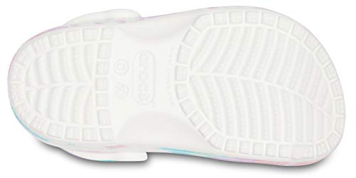 Crocs Classic Tie Dye Graphic Clog, White/Multi, 8 US Men/ 10 US Women M US