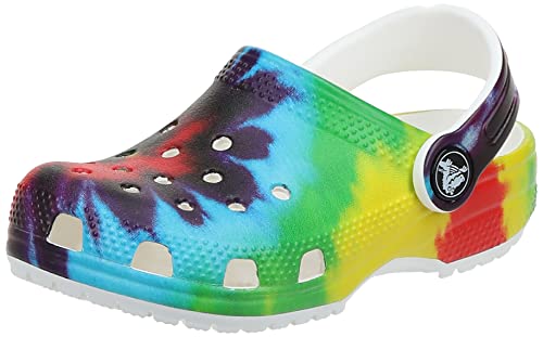 Crocs Classic Tie Dye Graphic Clog, White/Multi, 8 US Men/ 10 US Women M US