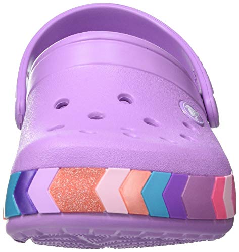 Crocs Crocband Chevron Beaded Clog K Unisex Niños Zoccoli, Morado (Orchid), 22/23 EU