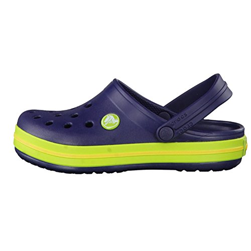 Crocs Crocband Clog Kids Unisex Niños Zuecos, Azul (Navy/Volt Green), 32/33 EU