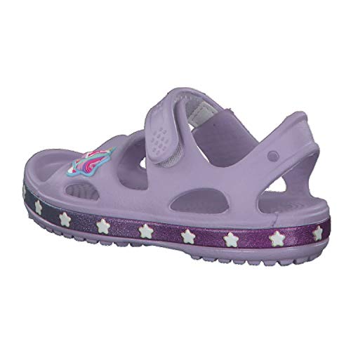 CROCS CrocsFL Unicorn Charm Sandal G, Sandalias Tiempo Libre y Sportwear Infantil Unisex niños, Morado Lavender