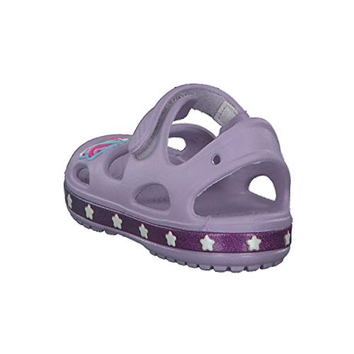 CROCS CrocsFL Unicorn Charm Sandal G, Sandalias Tiempo Libre y Sportwear Infantil Unisex niños, Morado Lavender